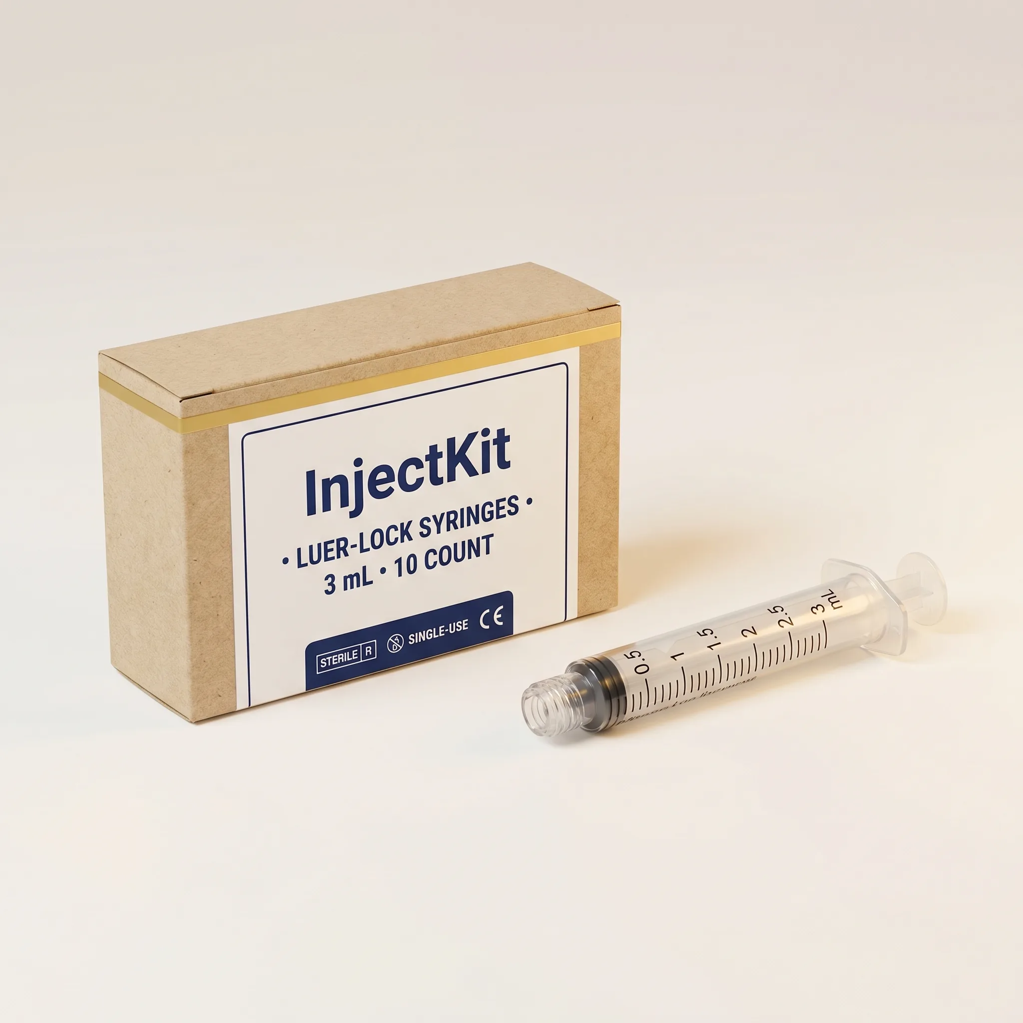 3ml Luer-Lock Syringe + 21G × 1″ Needle