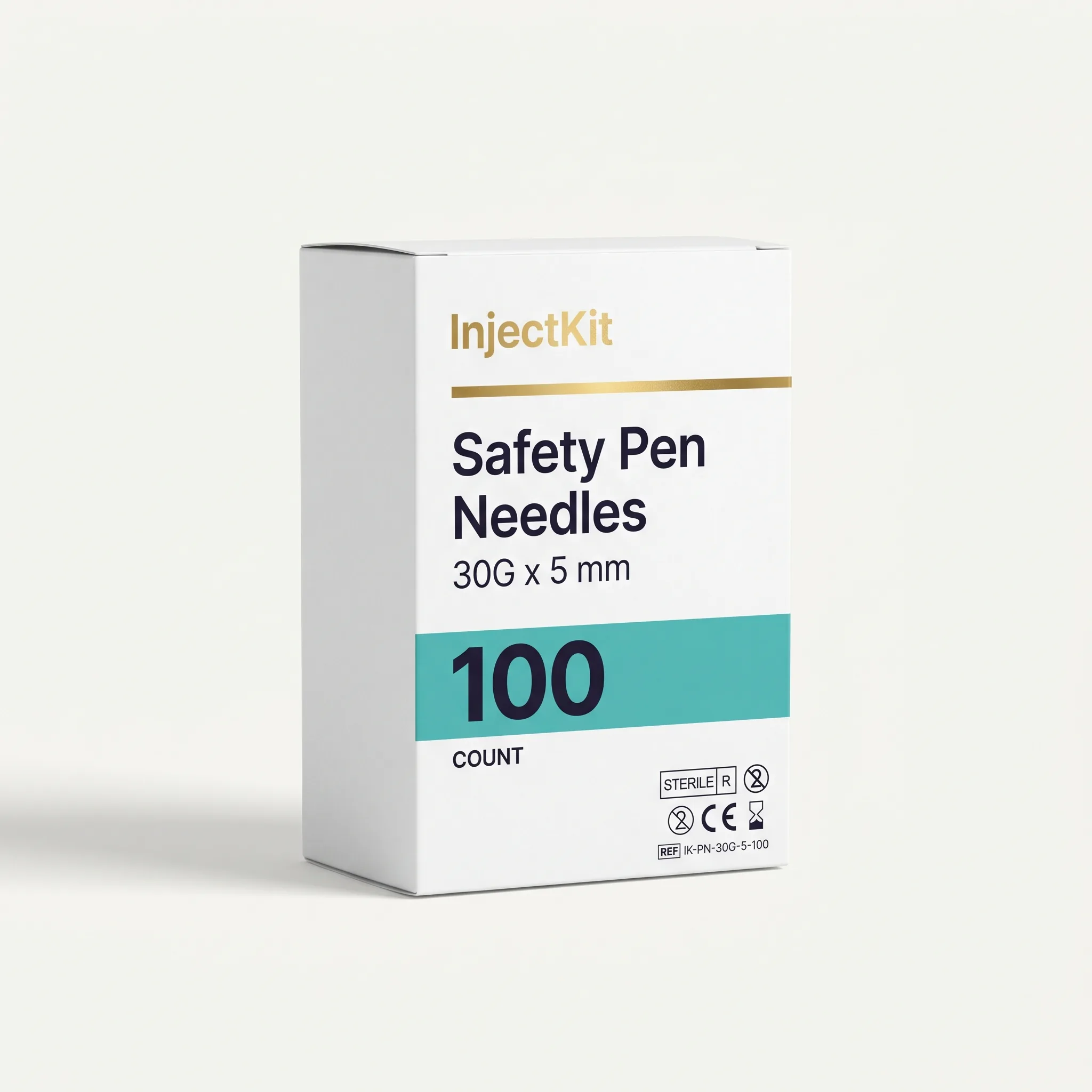 Safety Pen Needles 30G × 5mm (100-pack)