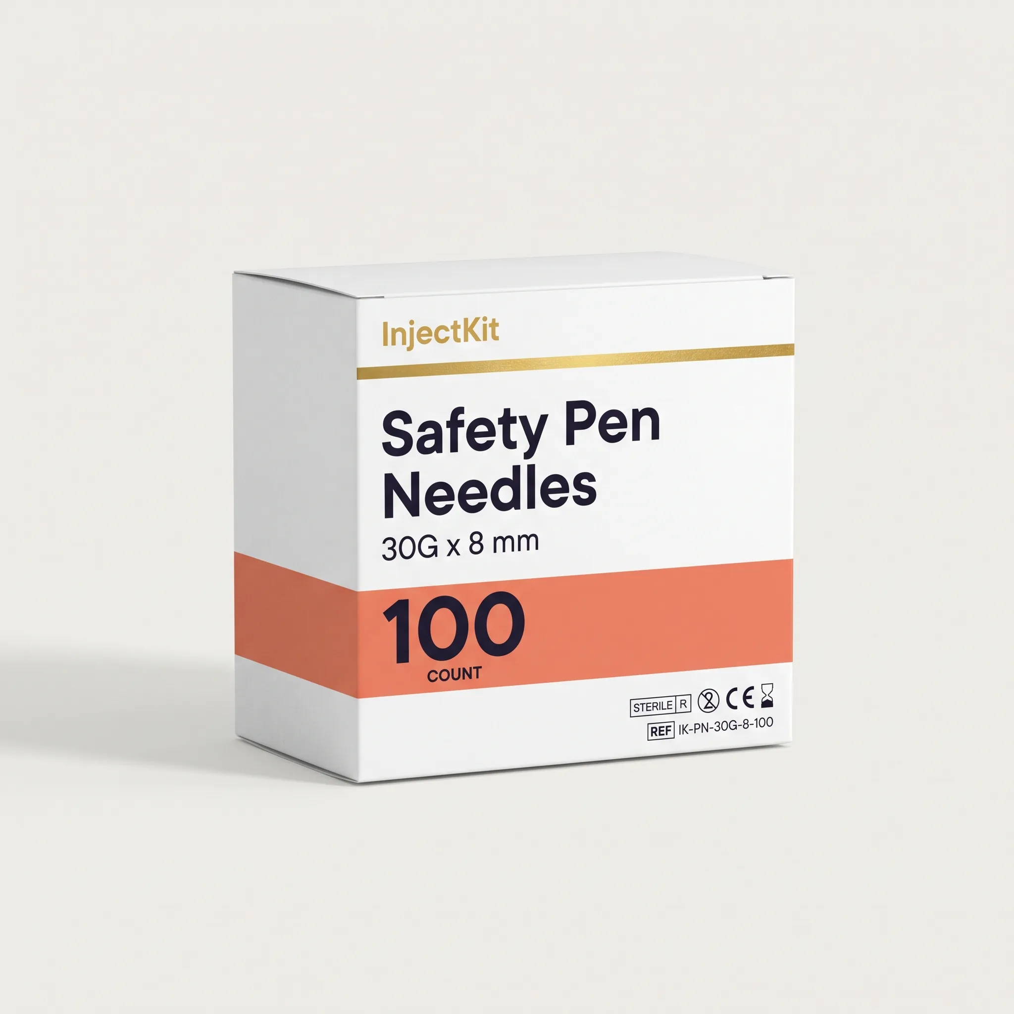 Safety Pen Needles 30G × 8mm (100-pack)