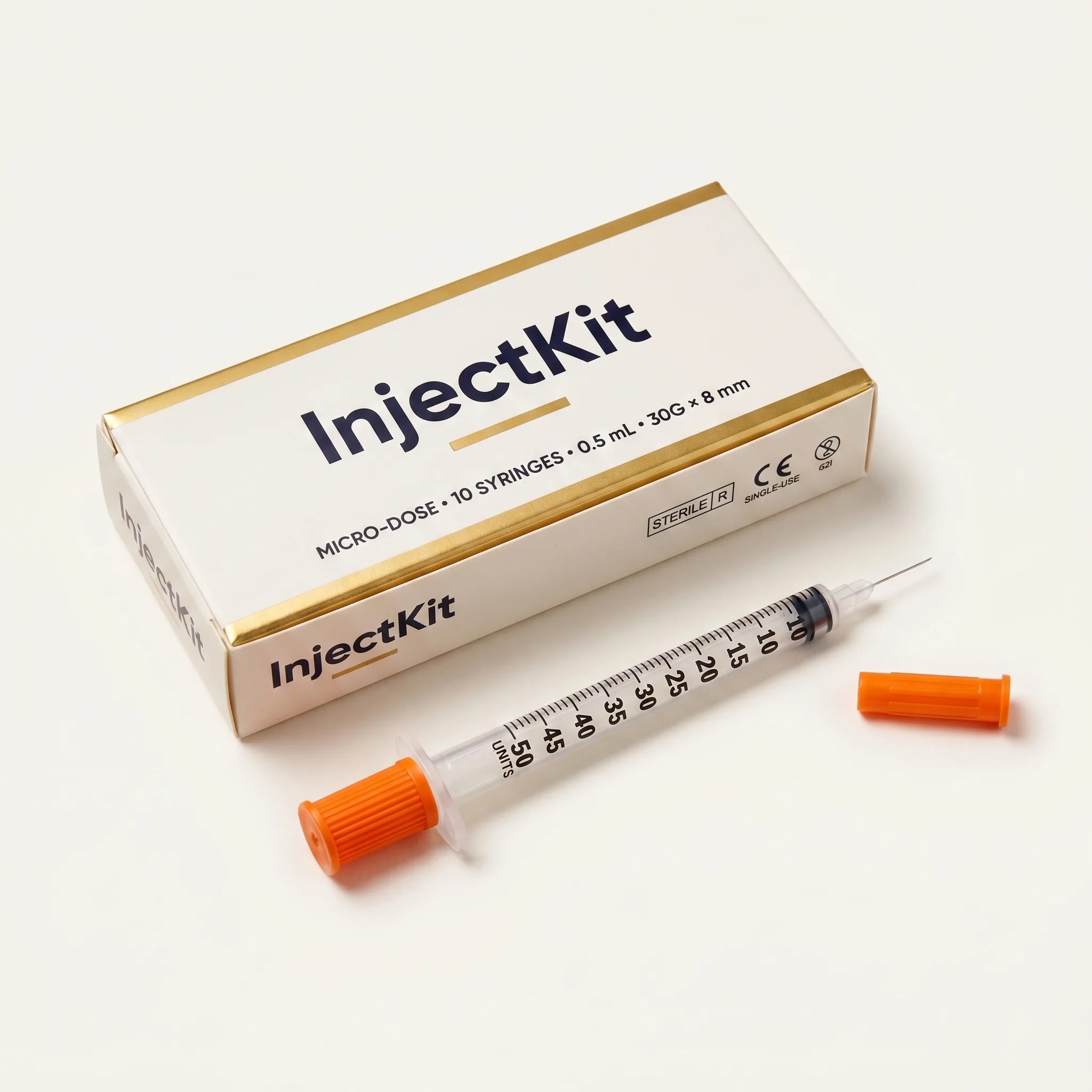 0.5ml 30G × 8mm Sterile Syringes (10-pack)